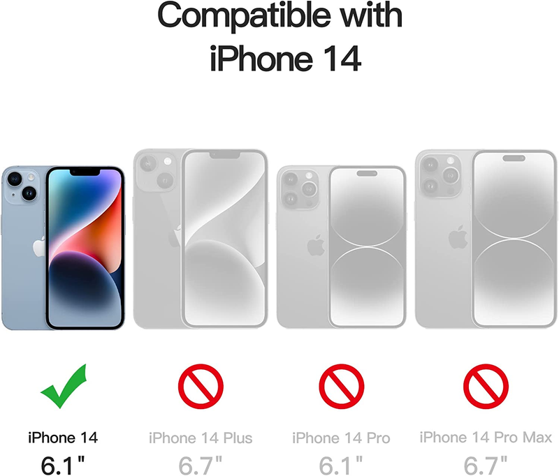 Full Coverage Screen Protector for iPhone 14 6.1-Inch with Camera Lens Protector