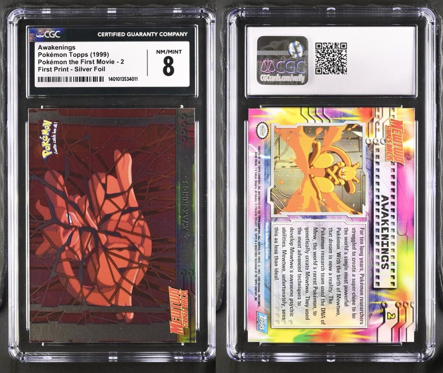 Awakenings 2 Silver Foil - CGC 8 - Topps Series - Pokemon Awakenings 2 Silver Foil - CGC 8 - Topps Series - Pokemon