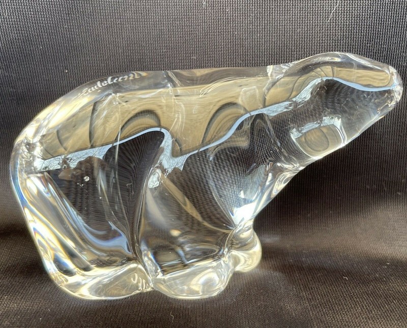 Sculpture AnimaliÃ¨Re, Cristal Hadeland, Ours Polaire