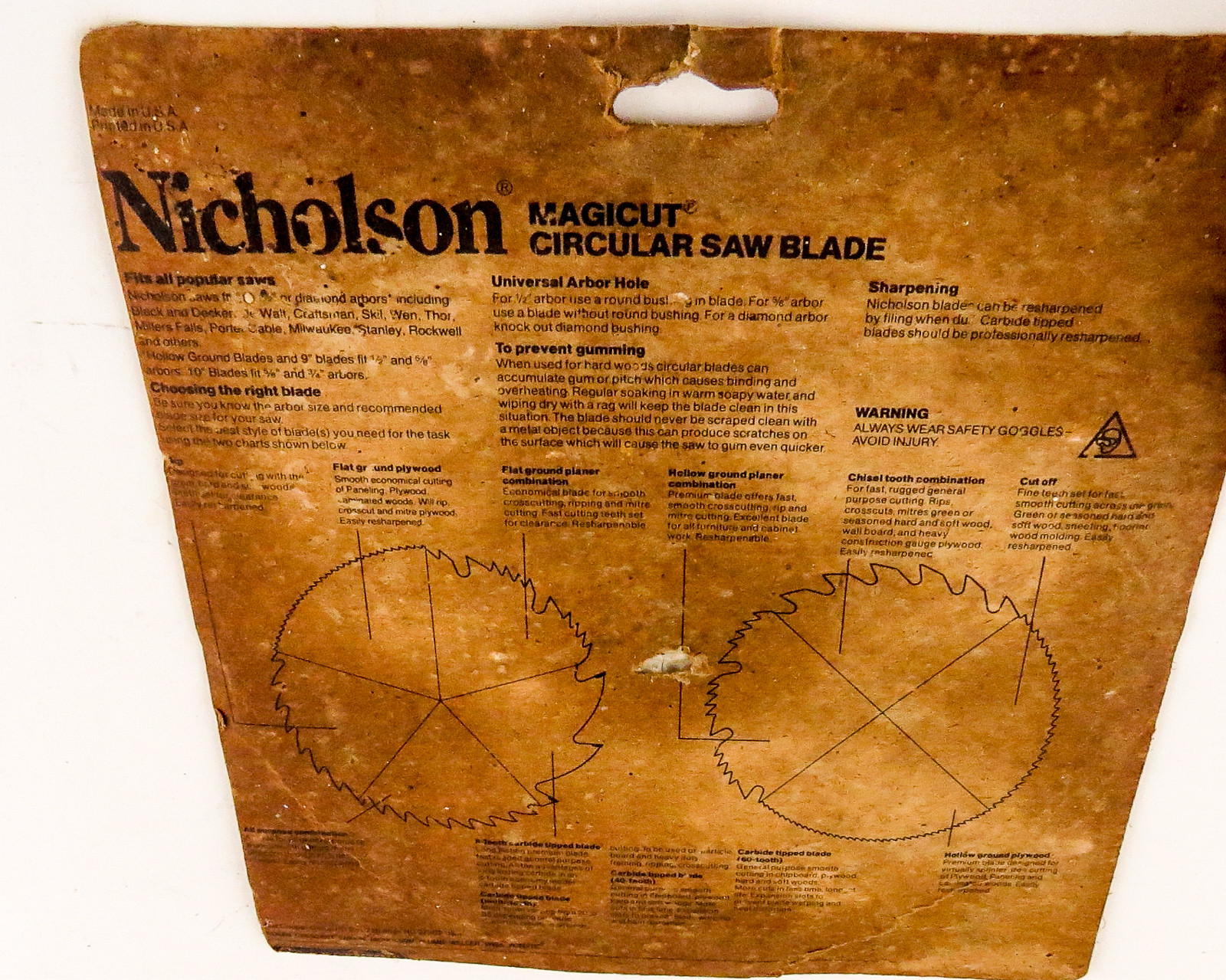 Nickolson Circular Saw Rip Blade 8 1/4 x 5/8 Universal Knock-out Arbor Hole New