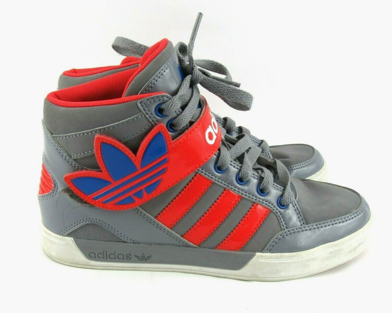 ADIDAS EVH 791004 Gray Red Blue Logo Strap Boys Size 5/ Wmns 7.5 Sneakers  Shoes | eBay