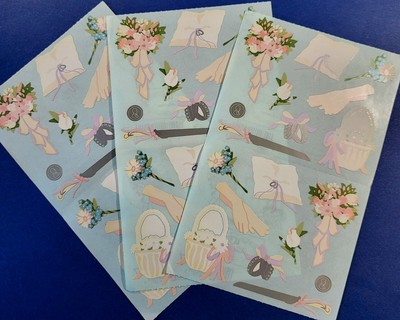LOT of 3 SHEETS-Mrs. Grossmans 2003 WEDDING ACCESSORIES STICKERS-Priced to Sell!