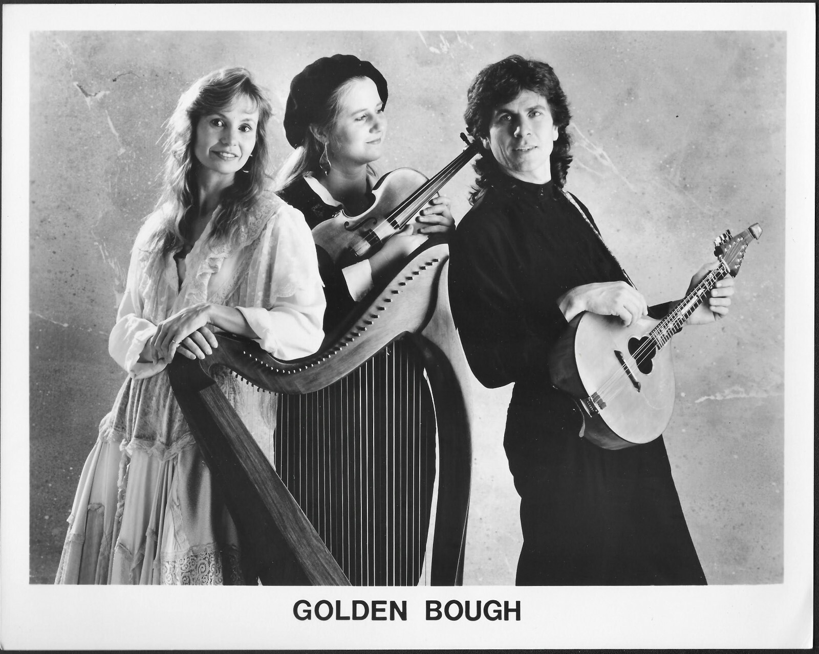 Celtic Band Golden Bough 1980s Original Promo Photo Harp