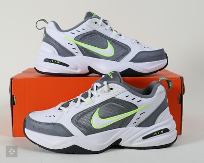 NEW Nike Air Monarch IV White Grey Athletic Shoes (415445-100) Mens Size 6-9.5 D