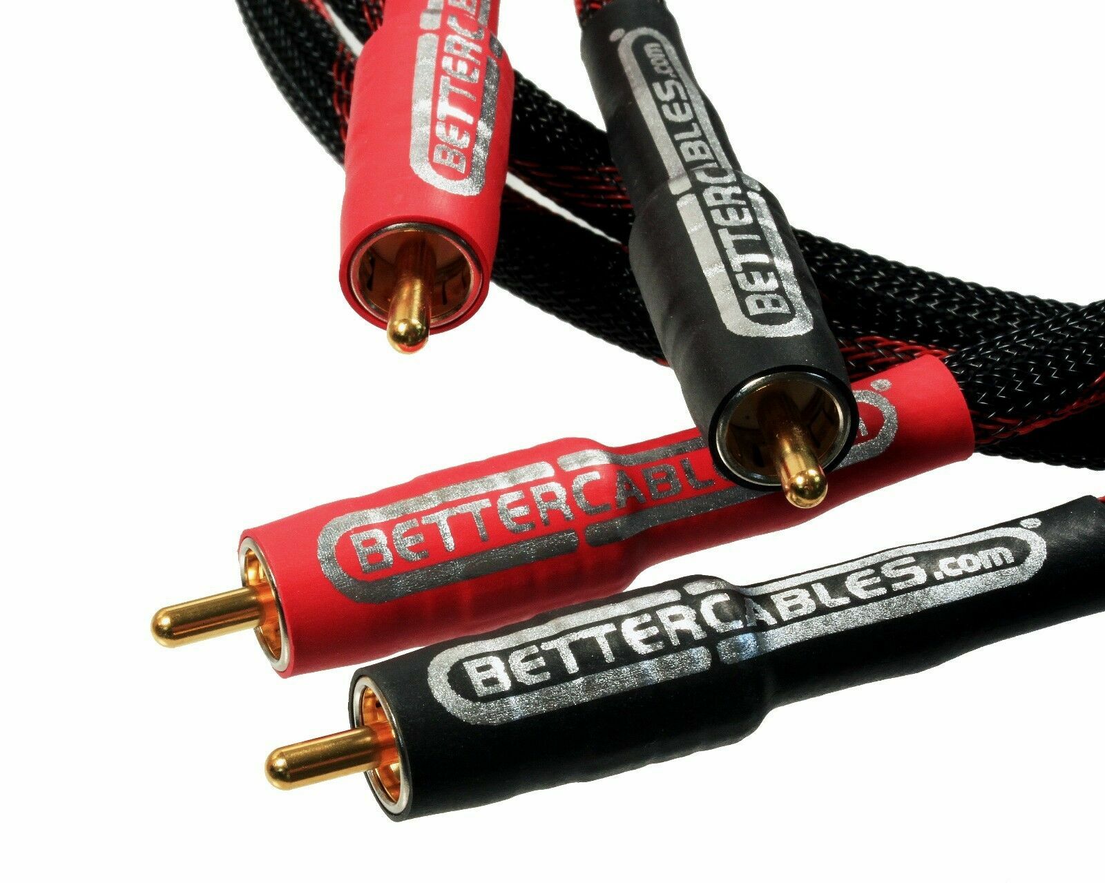 Better Cables Silver Serpent RCA Analog Audio Interconnect Cable Stereo PAIR