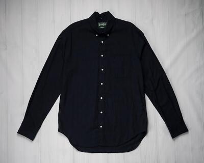 Gitman Vintage $200 NWT Navy Blue Classic Flannel Shirt Button Down Collar L