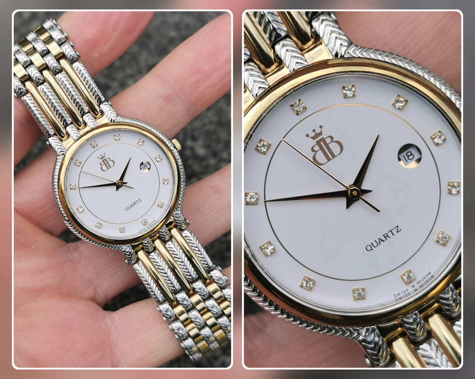 Brooks & Bentley Quartz Watch, Swiss Movt, 18k Gold-Plated