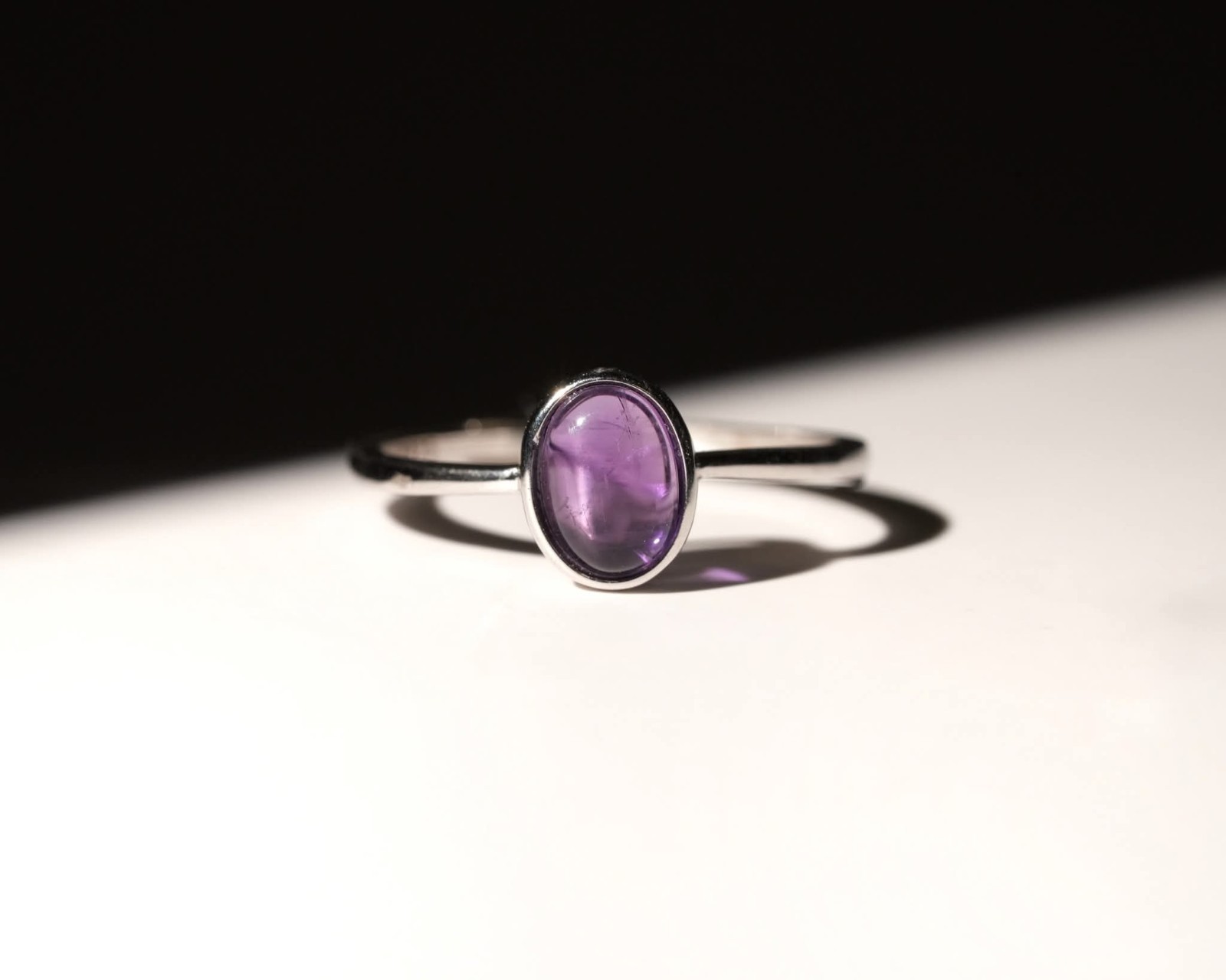 925 Sterling Solid Silver Amethyst Handmade Ring Victorian Vintage Fine Jewelry
