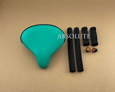 ABSOLUTE BEACH CRUISERS SADDLE IN ALL GREEN W/ CRUISER BLACK RUBBER FOAM GRIPS