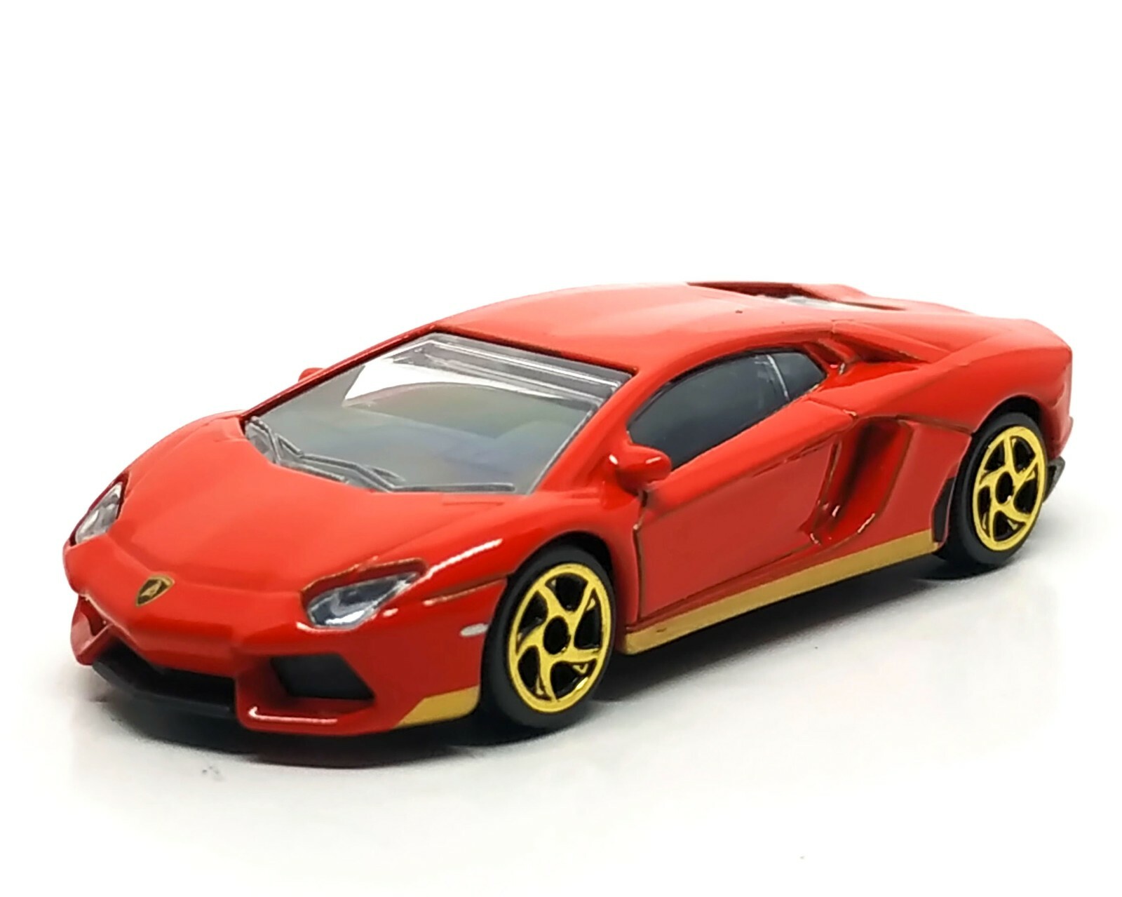 Majorette Lamborghini Aventador Red - Gold Stripes Sides - 1