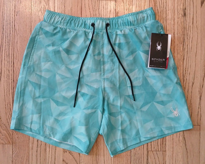 Spyder Swim Mens Size Small Pockets UV Protection Quick Dry Bathing Suit Trunks