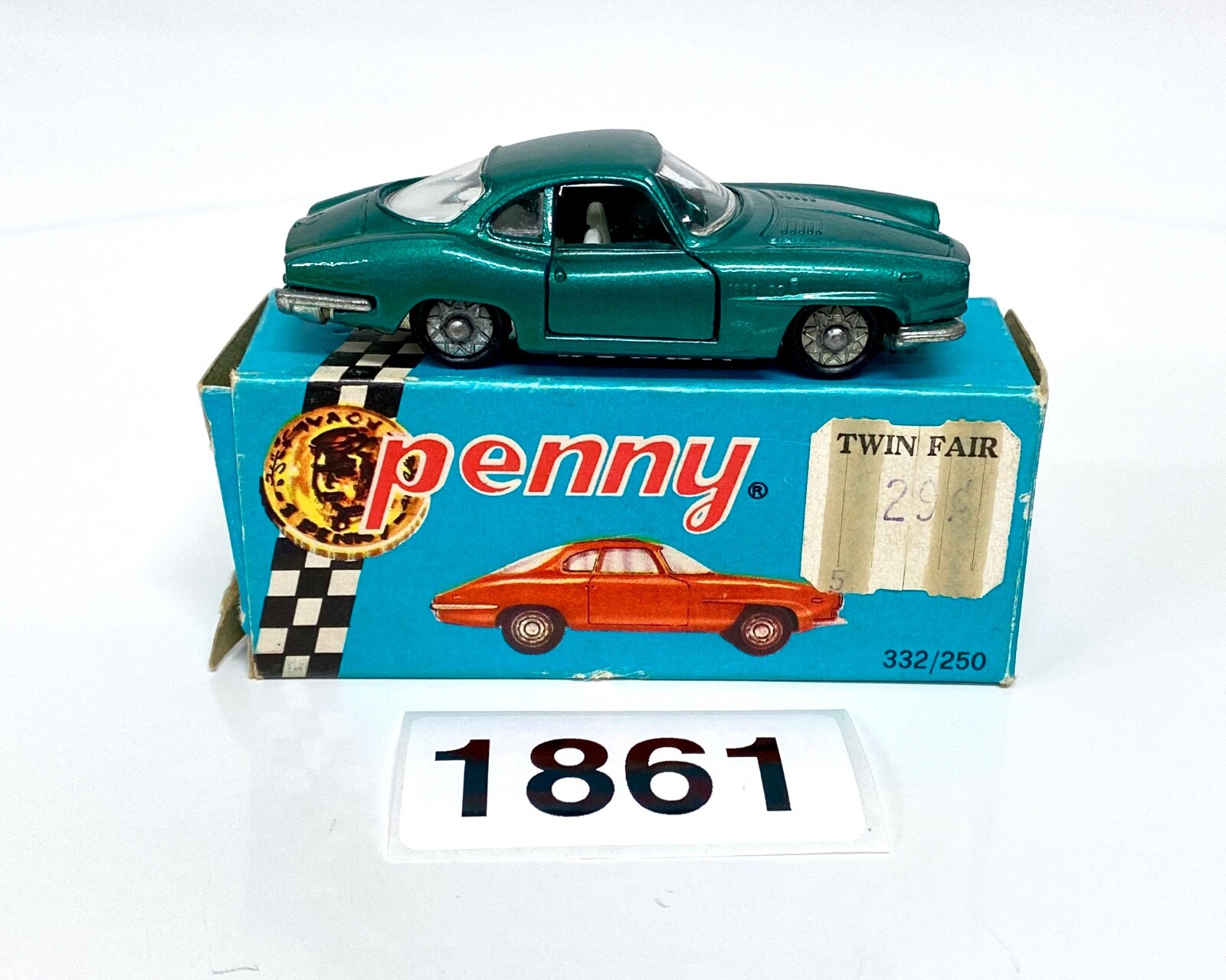Vintage PENNY Polistil Politoys Alfa Romeo Giulia SS 0/26 Diecast Car From ITALY