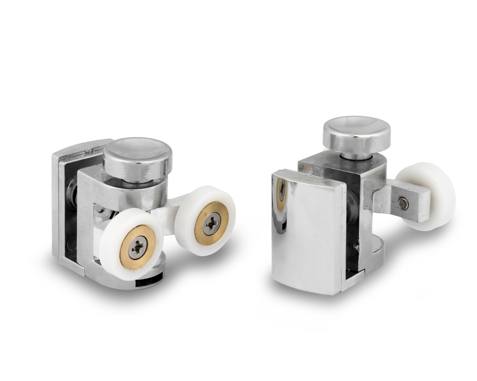 2 x Bottom April shower door rollers Spring loaded shower door wheels