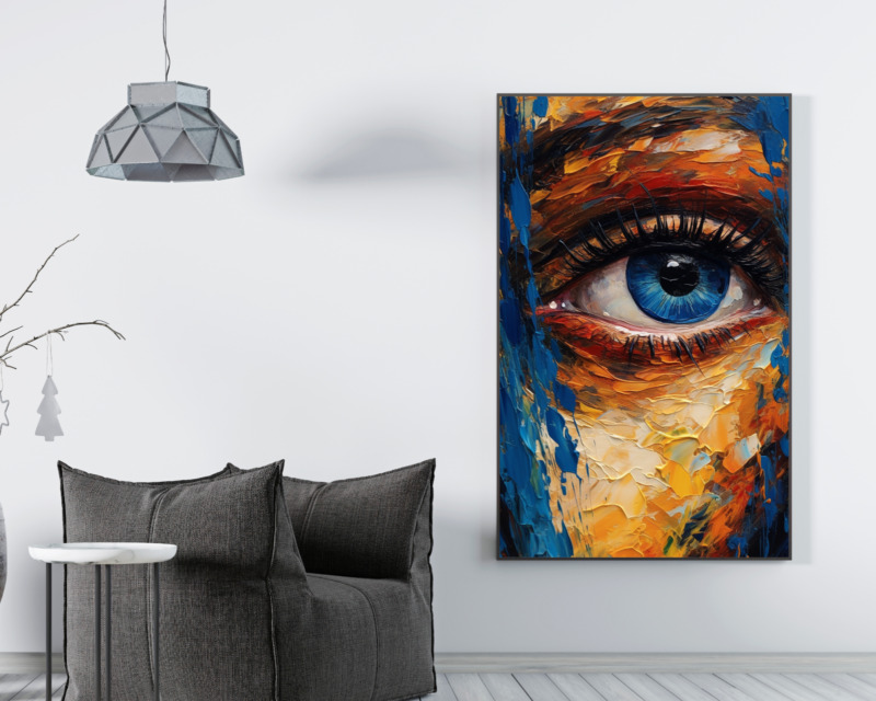 Abstract Woman Eye Wall Art Print Canvas Poster Illustration Home Decor Painting