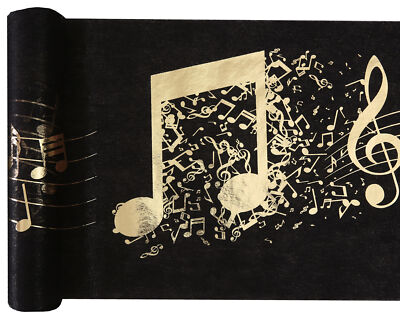 Music Party Table Runner Decoration 5m x 30cm Pop Jazz Classical Opera Disco