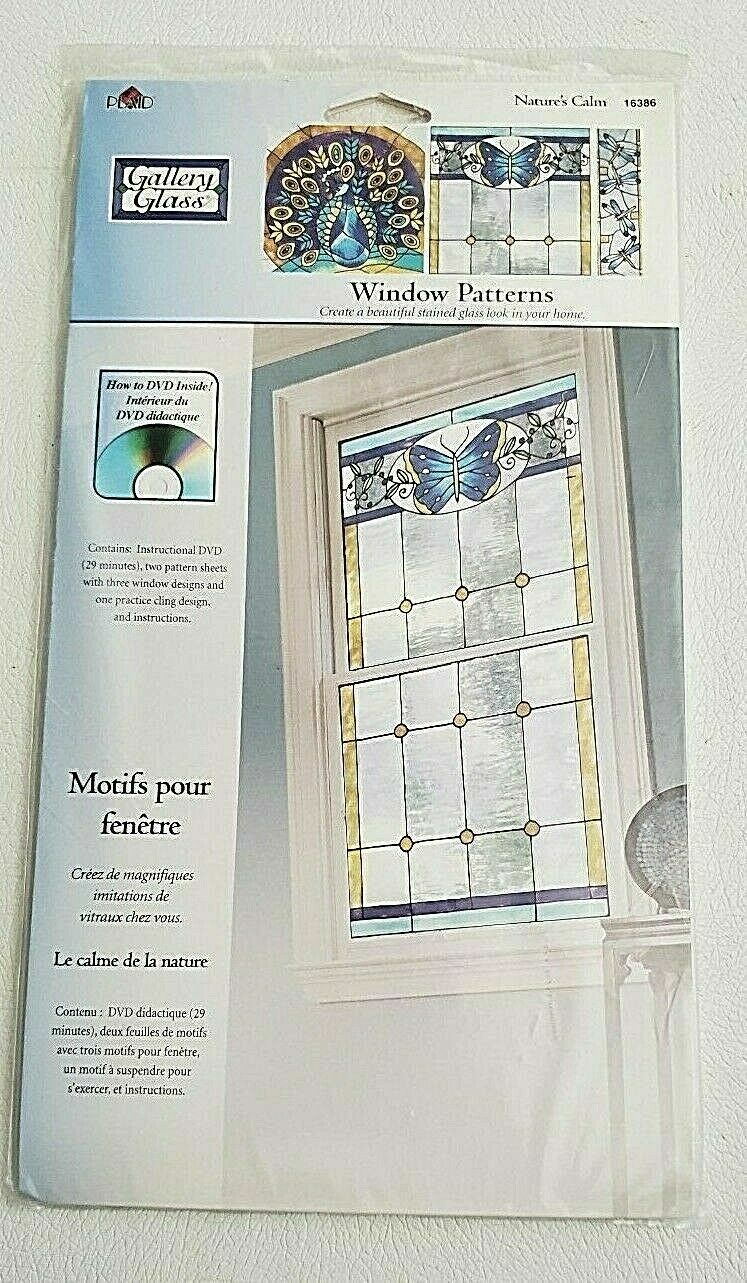 Plaid Gallery Glass 3 Window Patterns, 114 ft Instant Lead Lines,Tool Set