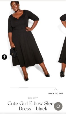 CITY CHIC CUTE GIRL FIT FLARE BLACK DRESS sz  XS/14