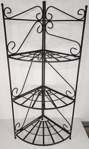 【SALE】vintage iron shelf 1180*800*310 Vintage Wrought Iron Standing Shelf | Chairish