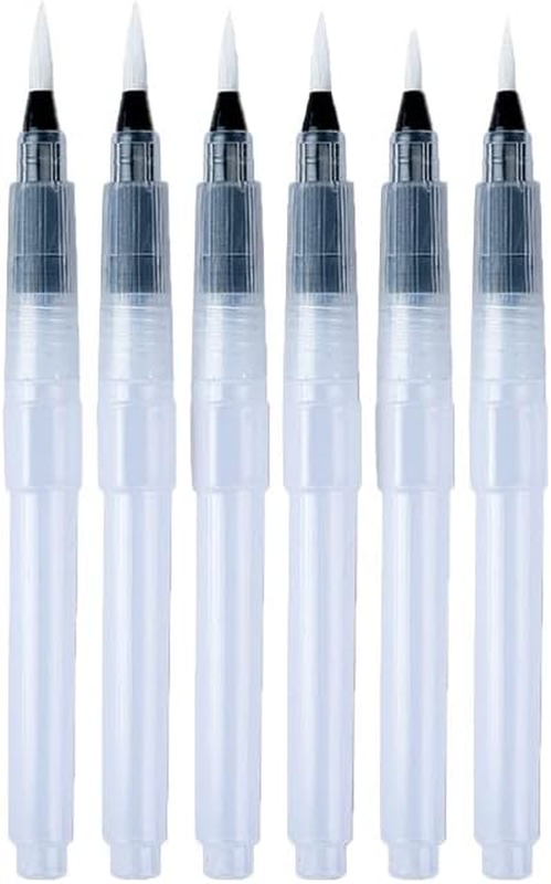 6X Artist Ink Water Brush Pen Set for Watercolor Calligraphy Painting Drawing