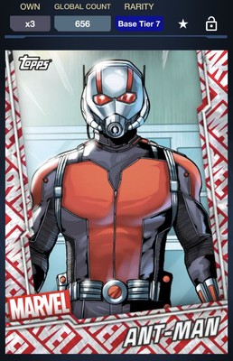 Topps Marvel Collect DIGITAL RESERVE BASE TIER 7 MOTION ANT-MAN 656CC