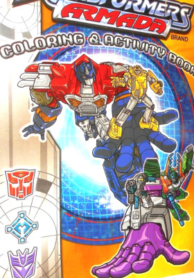 *** NEW UNUSED *** 128 PAGES Transformers ARMADA 2003 Coloring & Activity Book