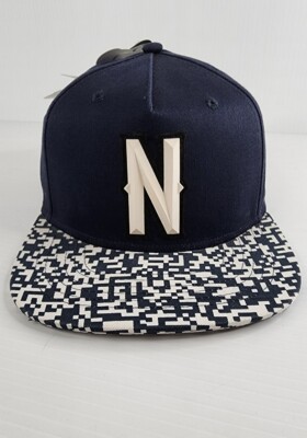 Neff Bitmap Snapback Flat Brim Hat Blue New