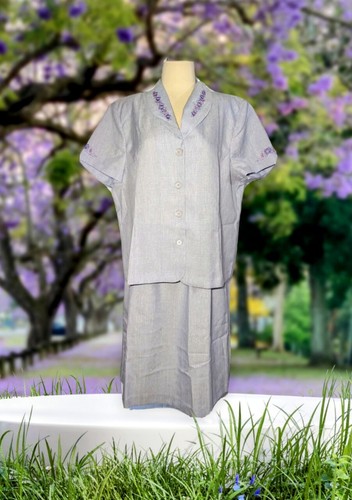 BLAIR Purple Lilac PLUS PETITE 20 P Short Sleeve 2 Piece Suit Skirt Jacket NICE