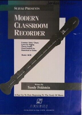 SUZUKI presents Modern Classroom RECORDER Music Book SOLOS DUETS Theory Chords