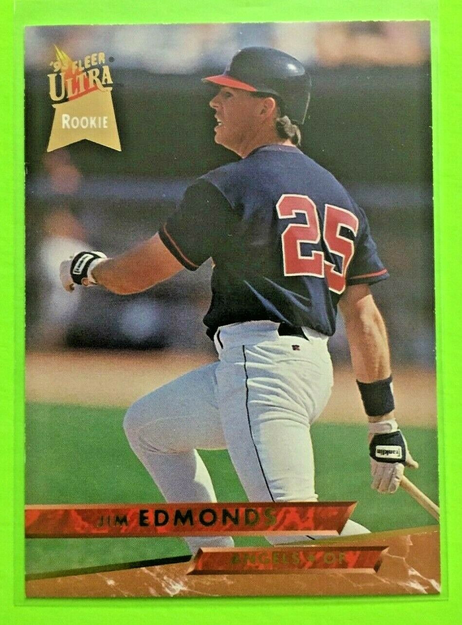 1993 Ultra #519 Jim Edmonds California Angels RC Rookie Baseball Card. rookie card picture