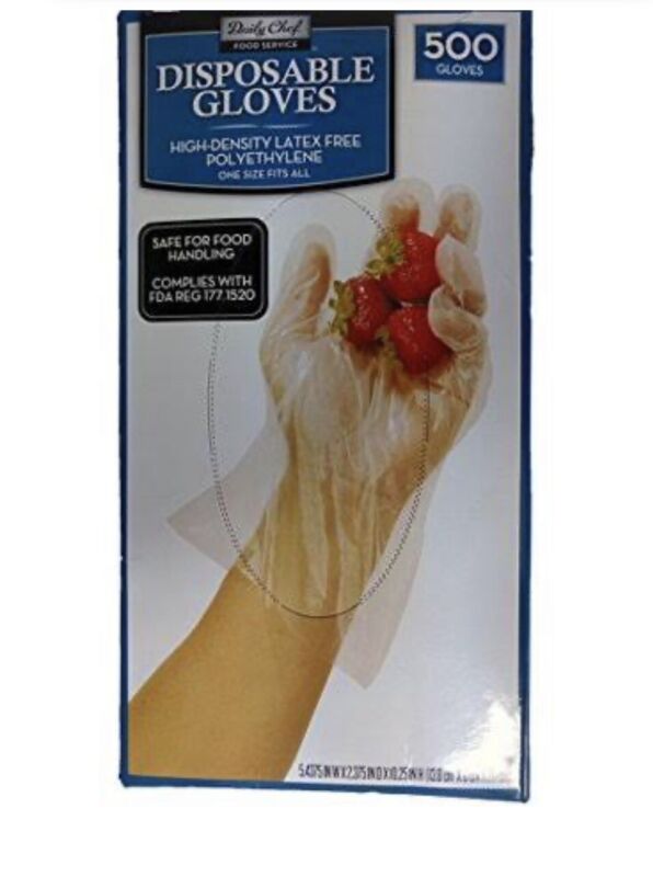 Daily Chef Disposable Gloves 500 Count, Adult Unisex, Size