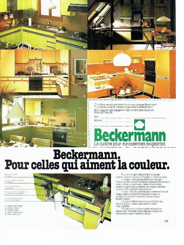 Publicite Advertising 106  1973  Les Cuisines Ã©QuipÃ©Es  Couleur Beckermann