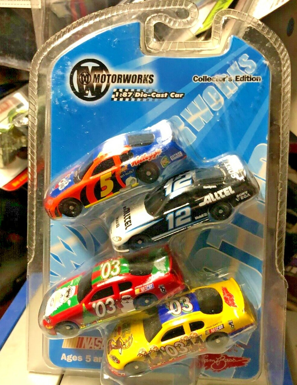 2003 FOUR PACK NASCAR CARS 1/87 MOTORWORKS 2 SAM BASS ART
