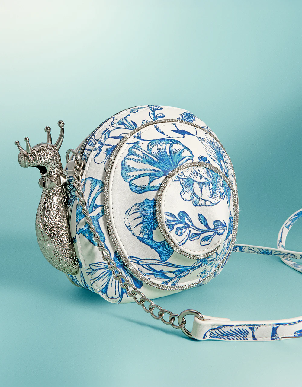 Betsey Johnson Kitsch Snailed It Crossbody Bag Blue Multi