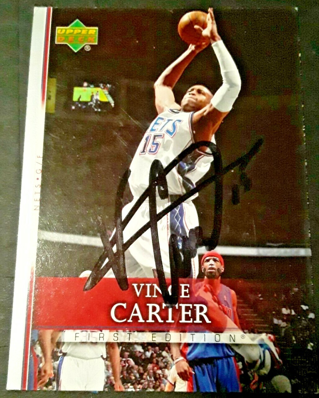 VINCE CARTER UNC TAR HEELS NBA FUTURE HOF SIGNED NJ NETS
