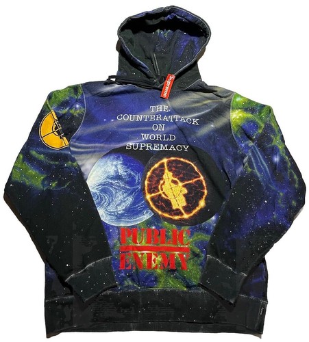 Supreme Undercover Public Enemy Fear Black Planet Hoodie Size M
