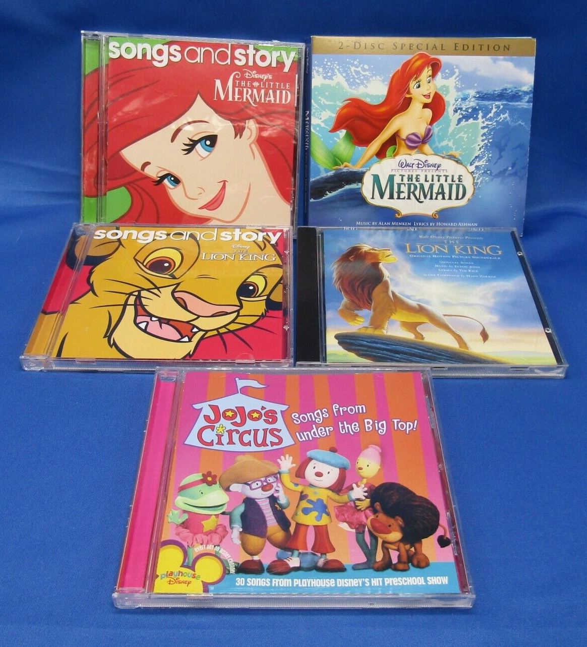 Lot of 5 Disney CD Little Mermaid Lion King Jojo's Circus | eBay