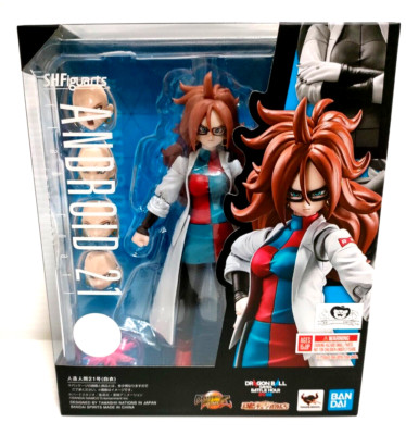 Dragon ball Fighters Android No . 21 Lab Coat Figure F/S BANDAI S.H.Figuarts