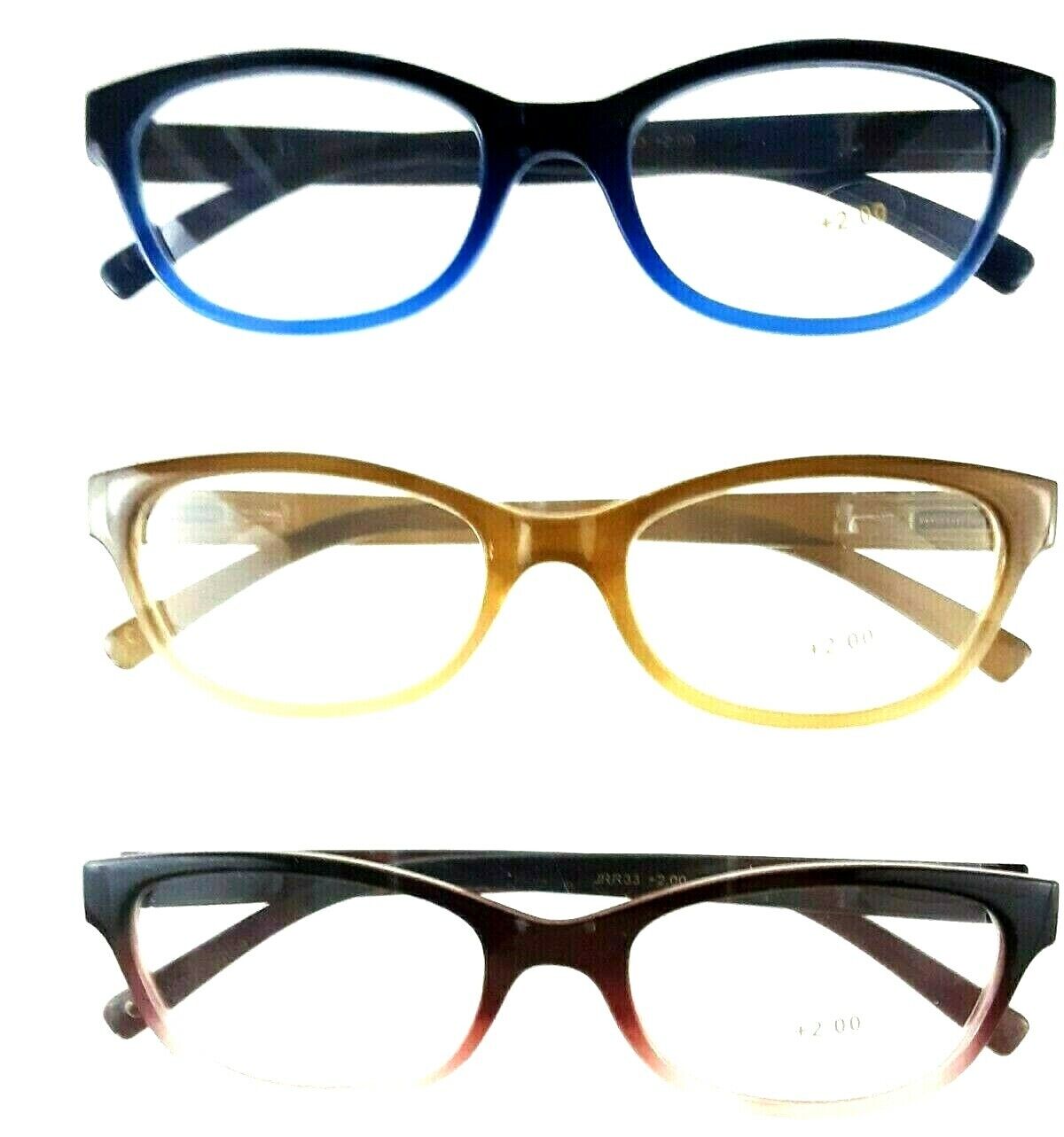 Judith Ripka Legacy 3 Pack +2.50 Designer Reading Glasses Mult...