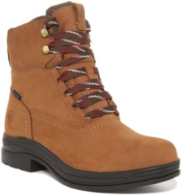 Pre-owned Ariat Harper H2o Womens Waterproof Leather Ankle Boots In Brown Size Us 5 - 11
