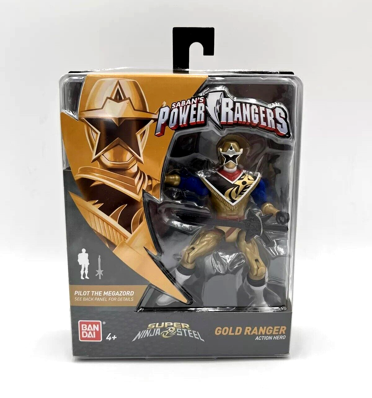 Power Rangers Super Ninja Steel Gold Ranger Figure Levi