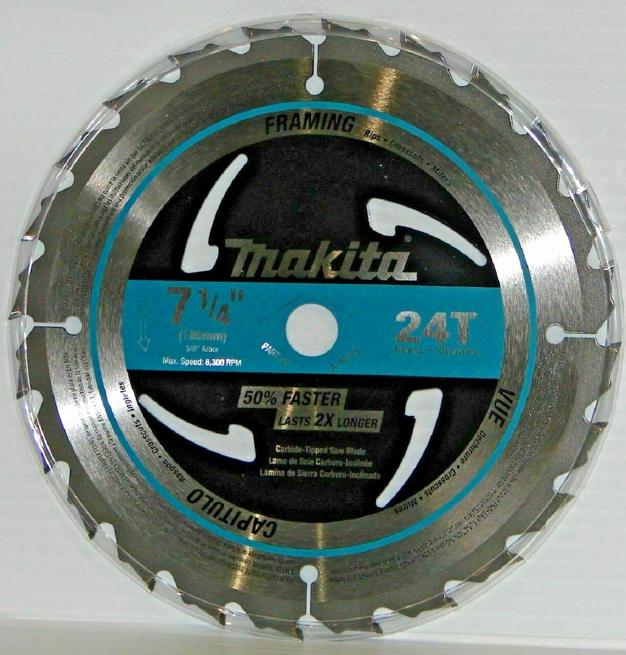 Makita A94839 71/4" x 24T Carbide Tipped Framing Circular Saw Blade
