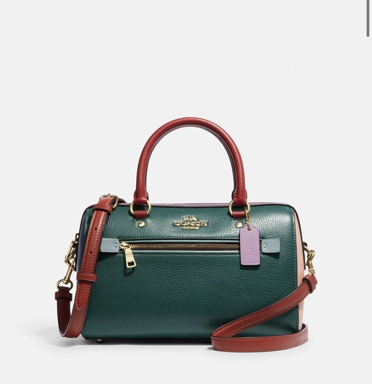日本未入荷 Coach Rowan Satchel Bag フルーツ柄 Coach Rowan Satchel Bag In Signature Canvas With Orange