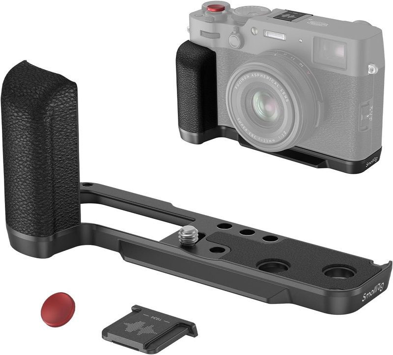X100VI Handgrip L-Shape Grip for FUJIFILM X100VI and X100V Cameras, Built-in Qui