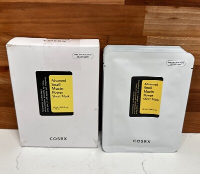 COSRX Snail Mucin Sheet Mask 10 EA Snail Essence Leave-on Face Masks Exp 5/25