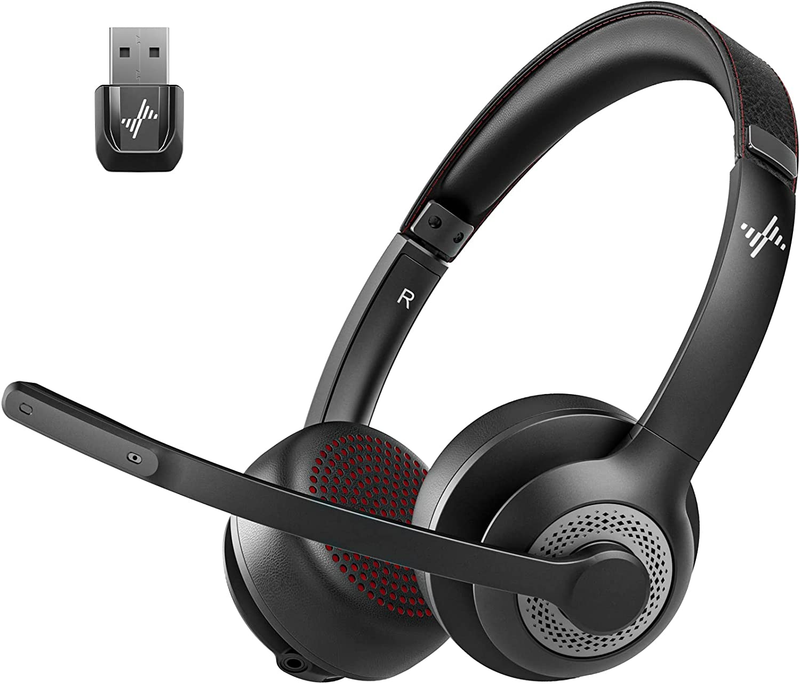 Wireless Headset with AI Noise Cancelling Microphone Bluetooth Headset V5.2,,
