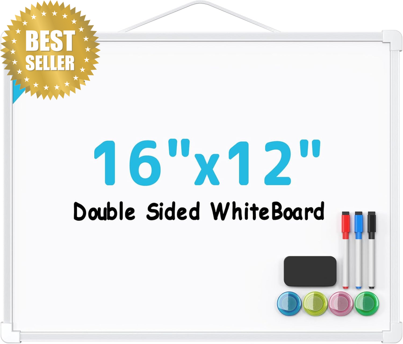 Double-Sided Dry Erase Board for Wall, 16