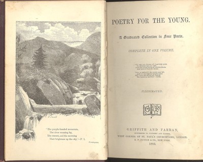 Antiquarian Book 1883 Poetry For The Young. A Graduated Collection In Four Parts