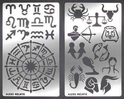 aleks melnyk 29 metal journal stencilszodiac signs