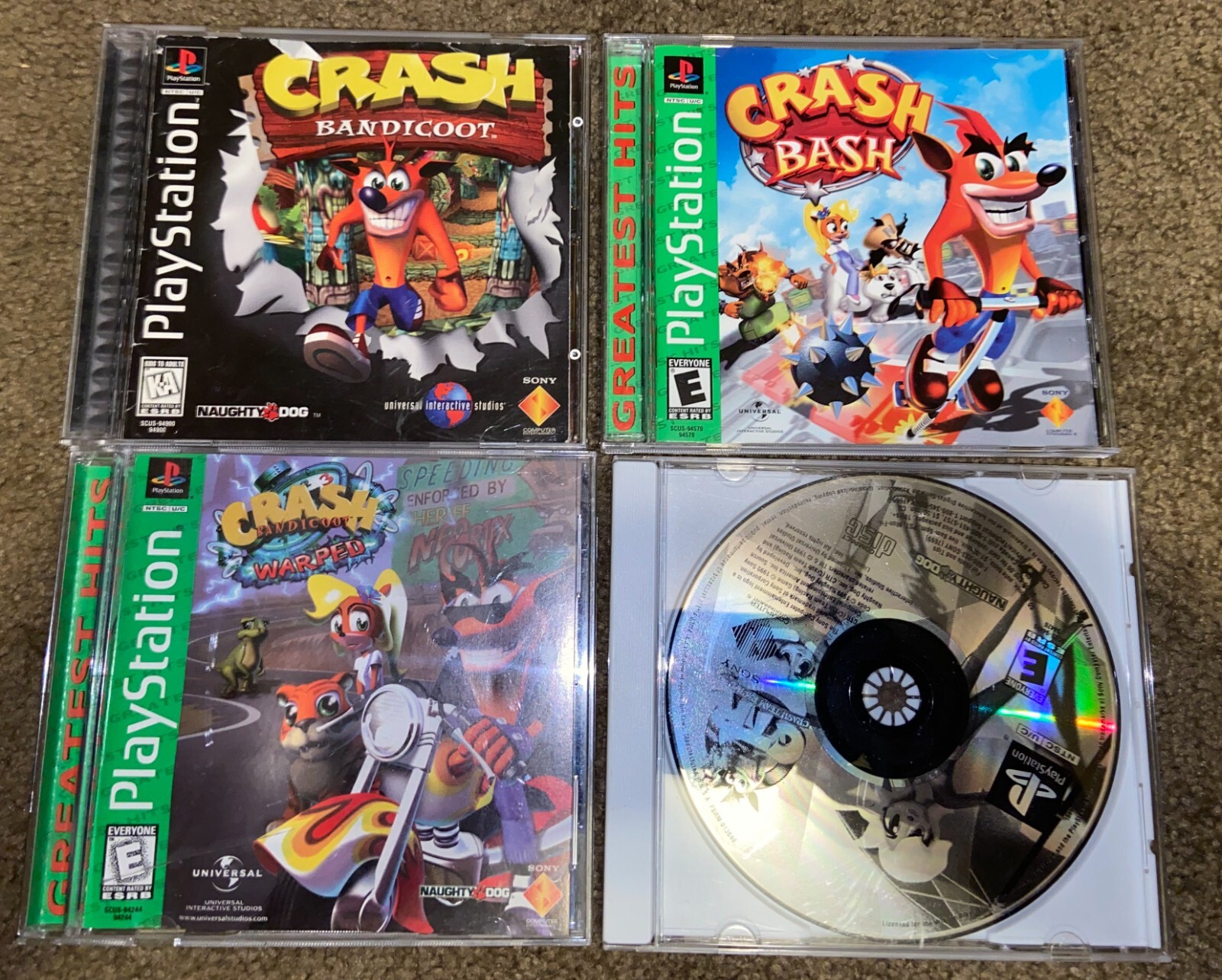 PlayStation - PS★CRASH BANDICOOT WARPED 海外版 Crash Bandicoot 3 Warped (PlayStation 1, 1998) PS1 Greatest