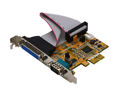 EXSYS PCI-EXPRESS KARTE  EX-44171 RS-232 SERIELL LPT PARALLEL 16C550 EPP    #O48